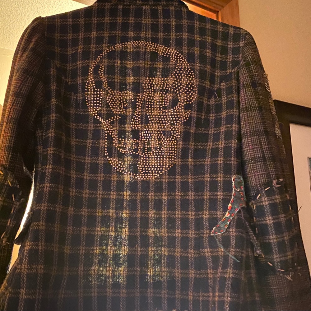Plaid detailed blazer